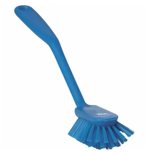 10" Poly Scrub Brush with Scraper - Blue