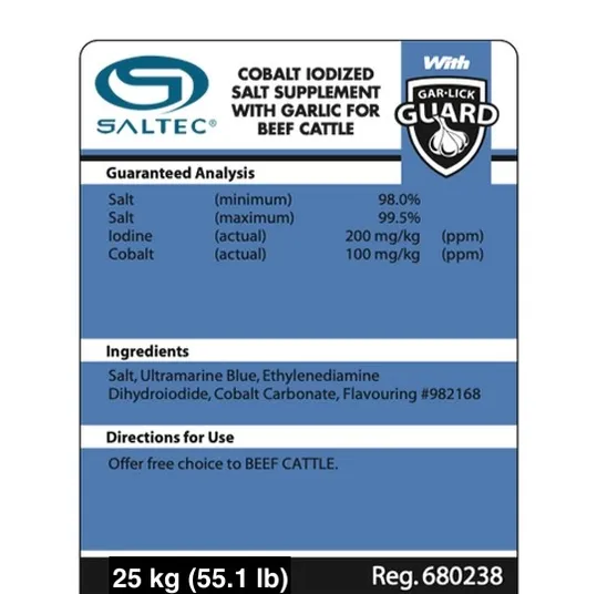 Cobalt Iodized Salt - Garlic