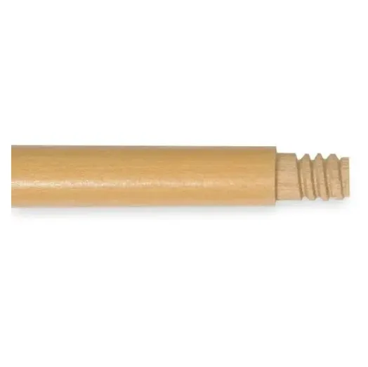 1-1/8" x 60" Threaded & Varnished Handle for 48" Push Broom