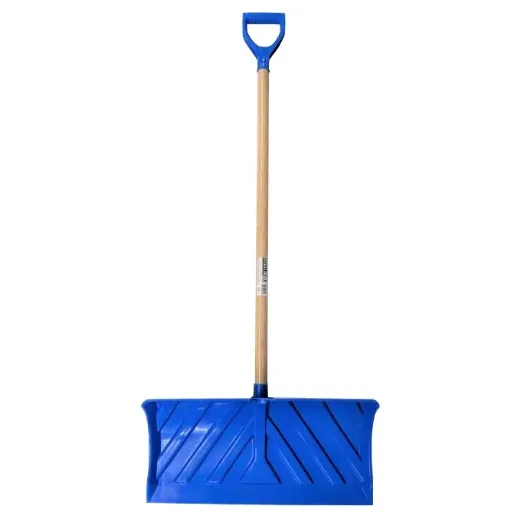 21" Barn/Snow Scraper Blue with Wood Handle and Poly D 40" Handle 6 per Case