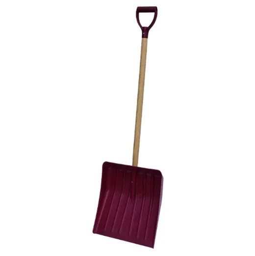 15" HD Poly Shovel With 40" Wood Handle and D Grip